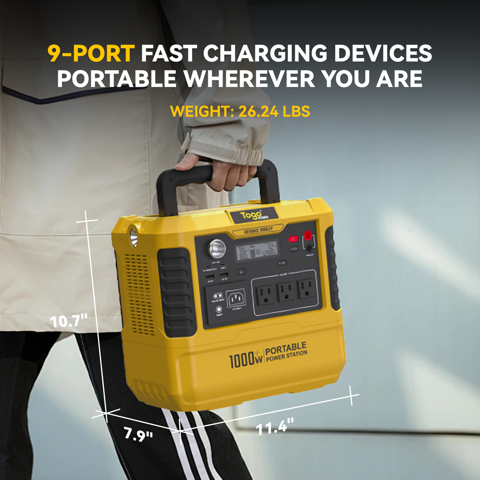 Station electrique portable ADVANCE1000LFP | 1037Wh 1000W