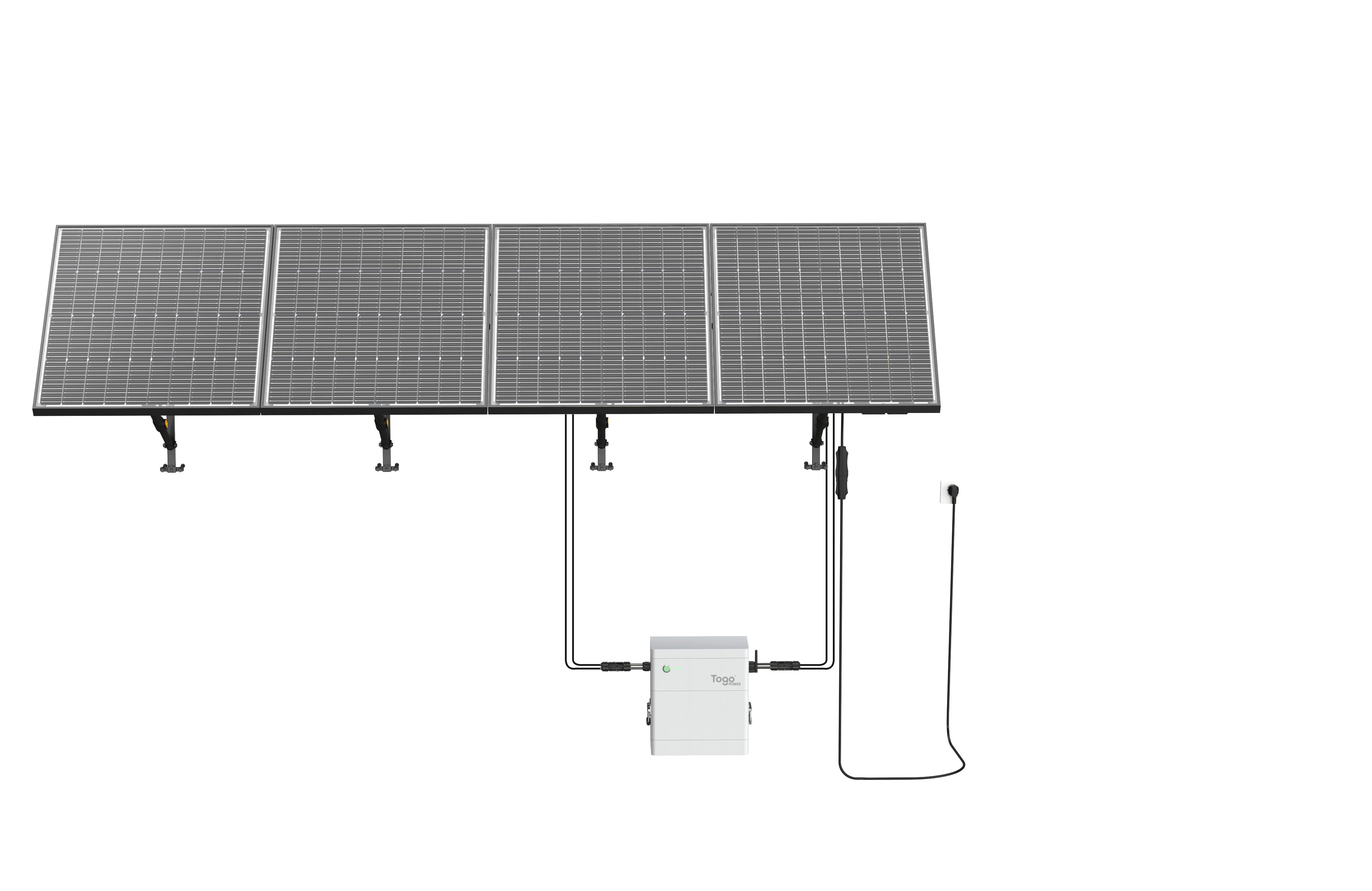 Station solaire 400W avec batterie de stockage - installation murale